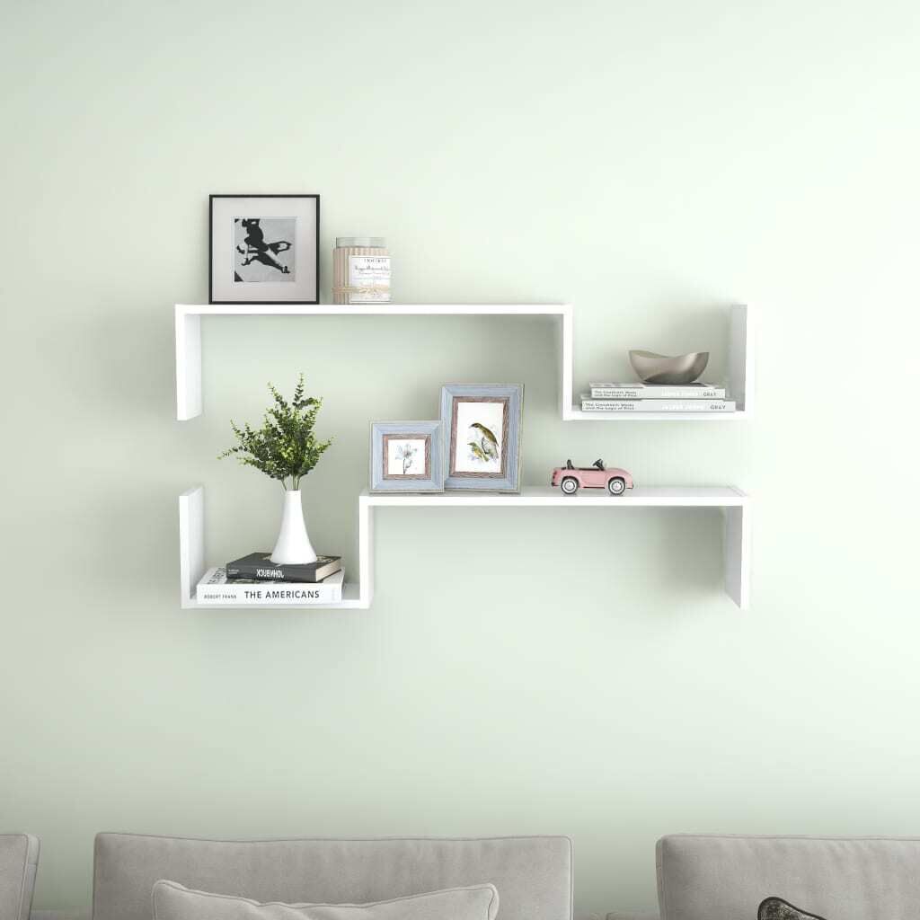Wall Shelves 2 pcs 100x15x20 cm Engineered Wood Wall Shelves 2 pcs 100x15x20 cm Engineered Wood