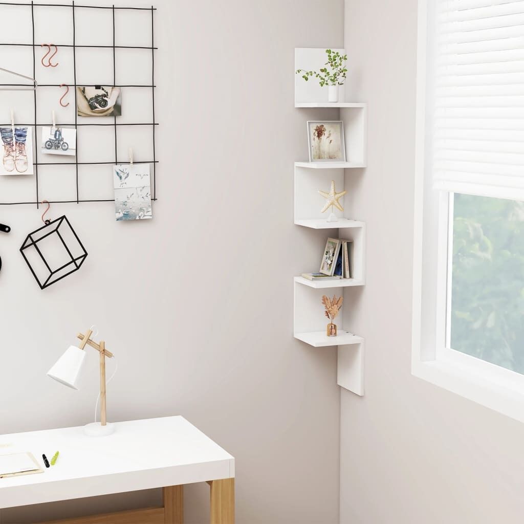 Wall Corner Shelf 20x20x127.5 cm Engineered Wood Wall Corner Shelf 20x20x127.5 cm Engineered Wood