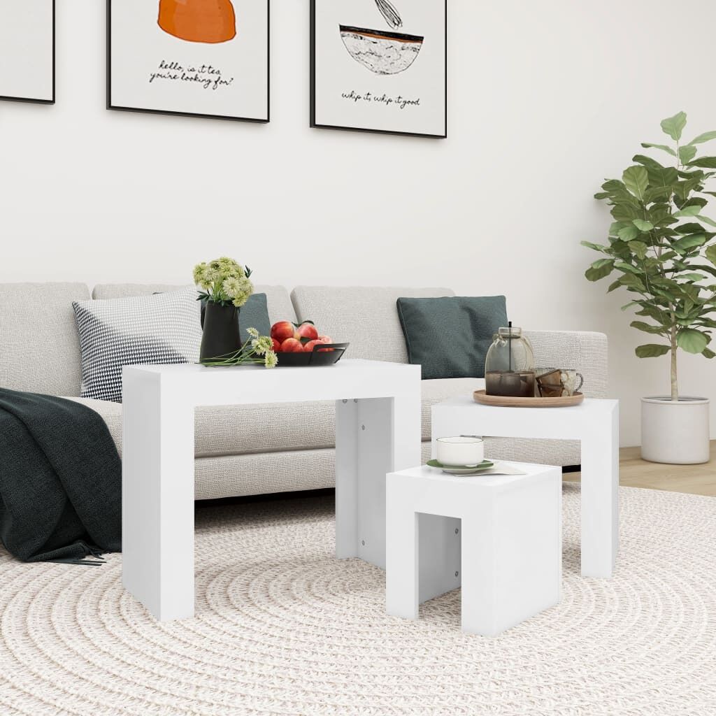 Nesting Coffee Tables 3 pcs Engineered Wood Nesting Coffee Tables 3 pcs Engineered Wood