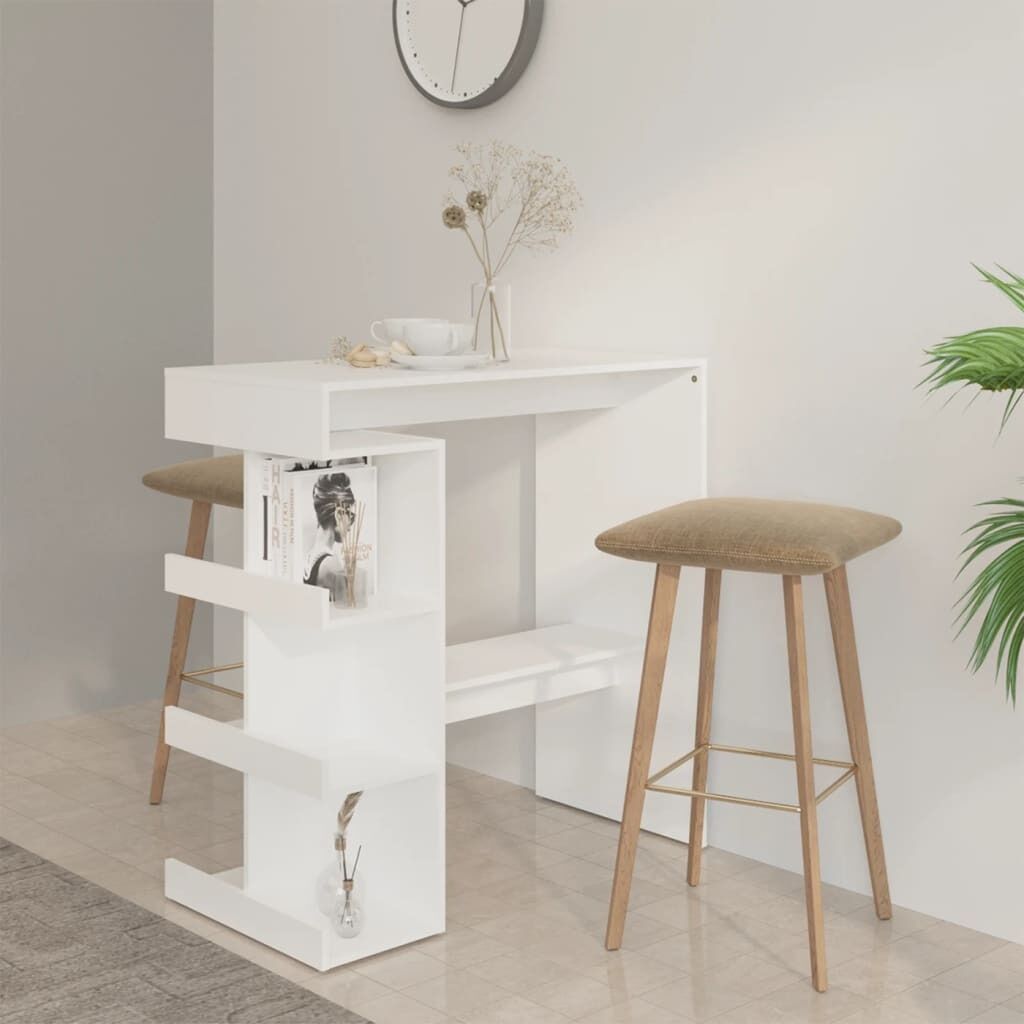 Bar Table with Storage Rack 100x50x101.5 cm Engineered Wood Bar Table with Storage Rack 100x50x101.5 cm Engineered Wood