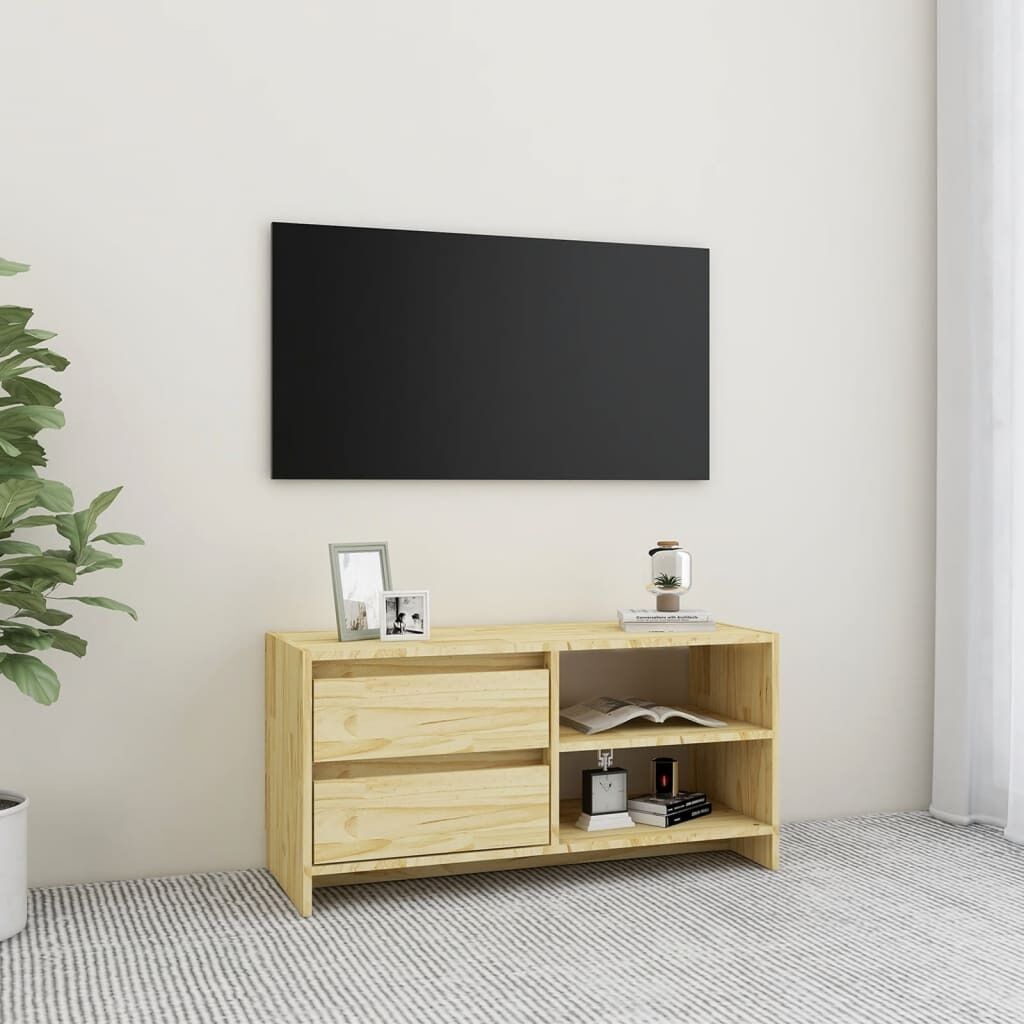 Chingford TV Cabinet 80x31x39 cm Solid Pinewood Chingford TV Cabinet 80x31x39 cm Solid Pinewood