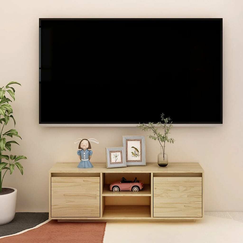Hermantown TV Cabinet 110x30x40 cm Solid Pinewood Hermantown TV Cabinet 110x30x40 cm Solid Pinewood