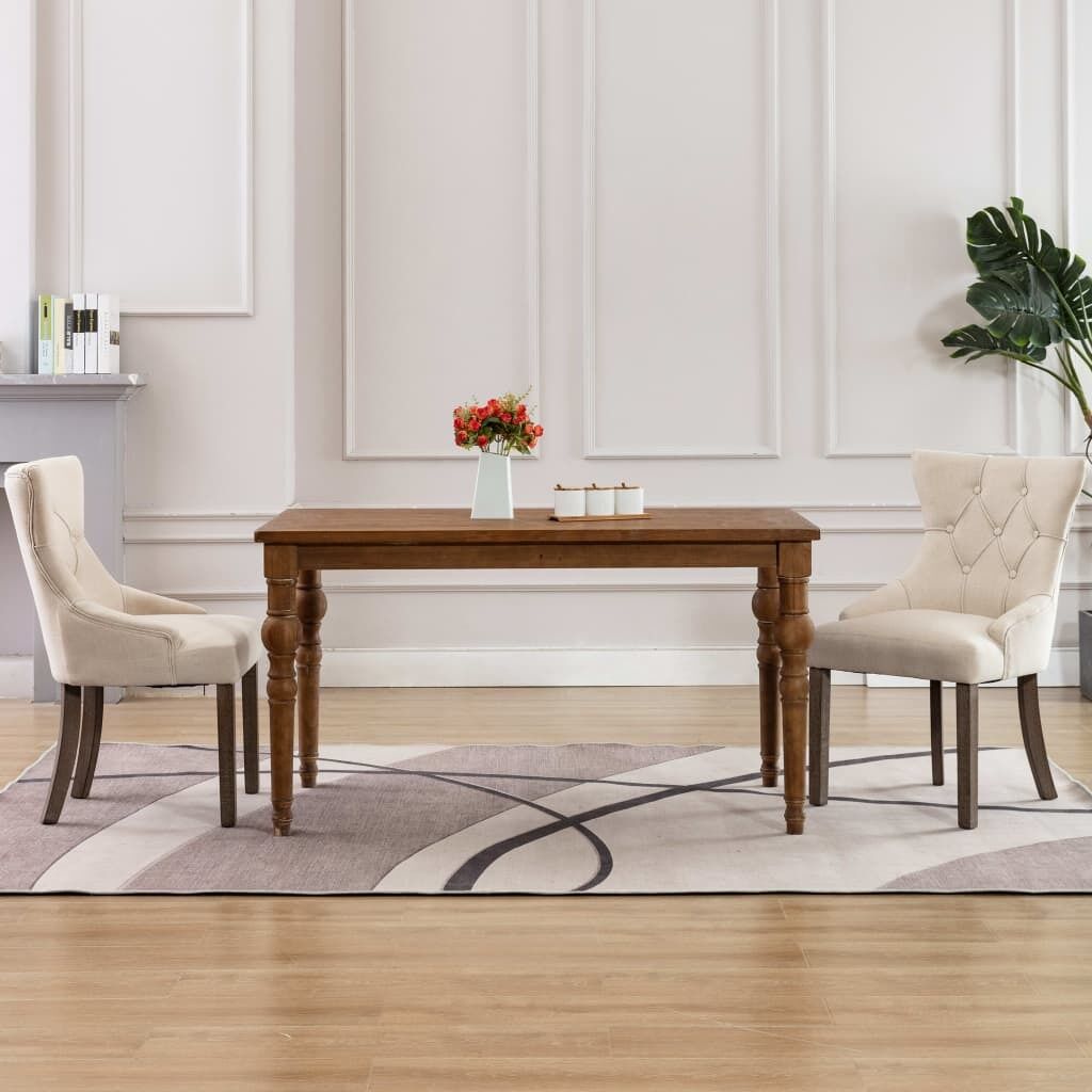 Dining Chairs Beige Fabric Dining Chairs Beige Fabric