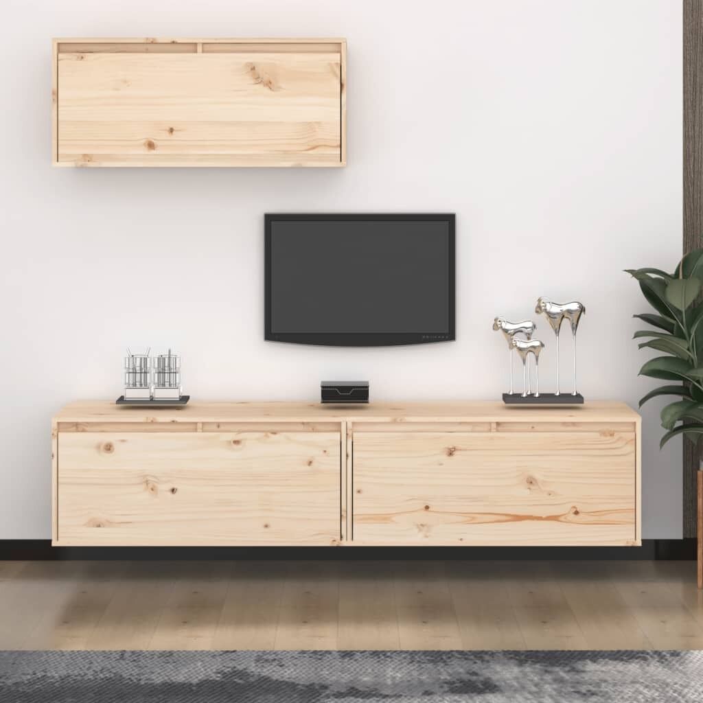 Croxley TV Cabinets 3 pcs Solid Wood Pine Croxley TV Cabinets 3 pcs Solid Wood Pine
