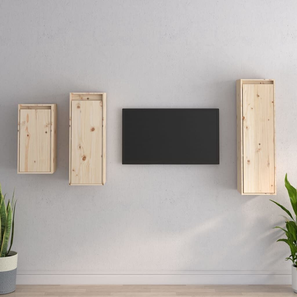 Champlin TV Cabinets 3 pcs Solid Wood Pine Champlin TV Cabinets 3 pcs Solid Wood Pine