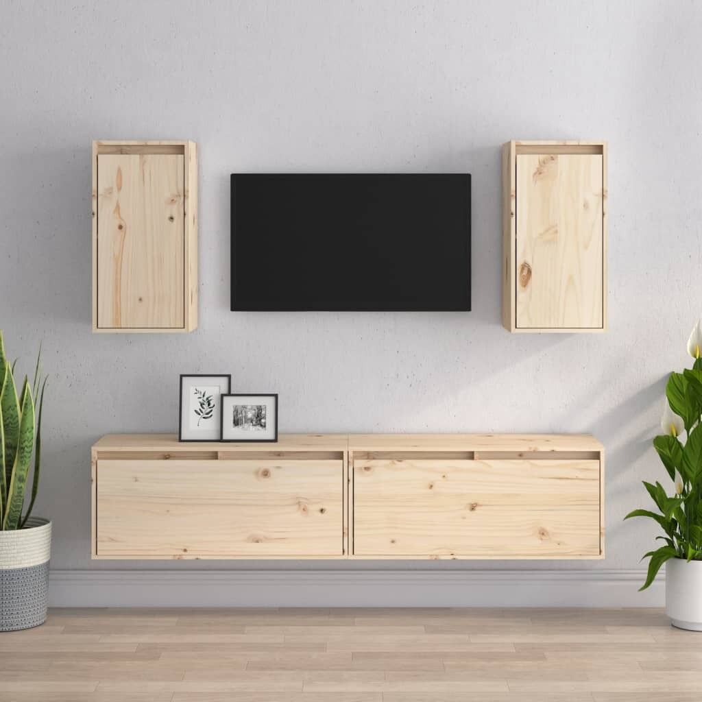 Tewkesbury TV Cabinets 4 pcs Solid Wood Pine Tewkesbury TV Cabinets 4 pcs Solid Wood Pine