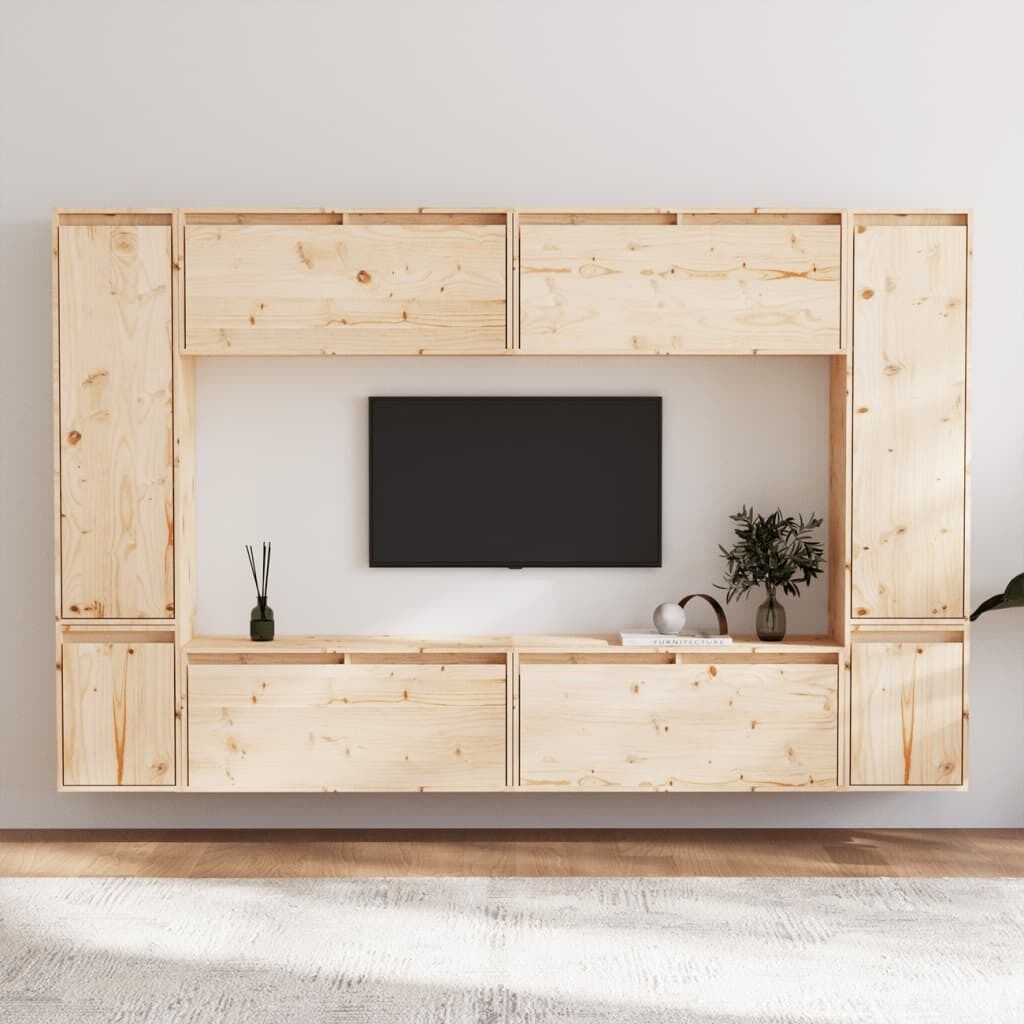 Forster TV Cabinets 8 pcs Solid Wood Pine Forster TV Cabinets 8 pcs Solid Wood Pine
