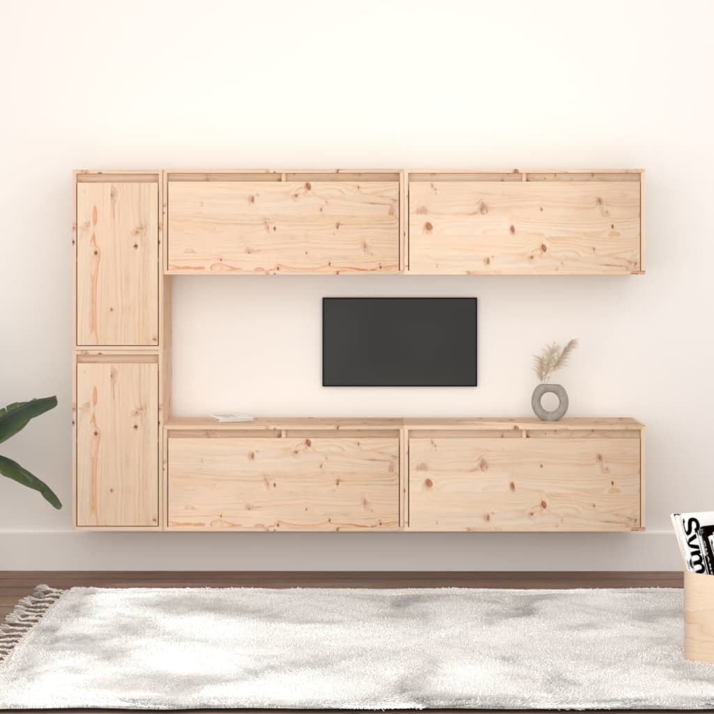 Bloomsburg TV Cabinets 6 pcs Solid Wood Pine Bloomsburg TV Cabinets 6 pcs Solid Wood Pine