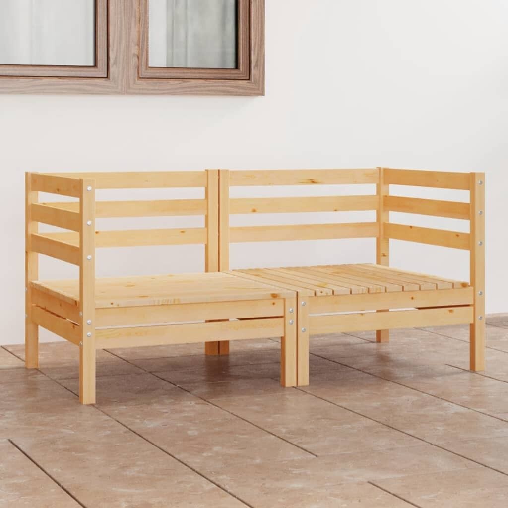 Garden 2-Seater Sofa Solid Wood Pine Garden 2-Seater Sofa Solid Wood Pine