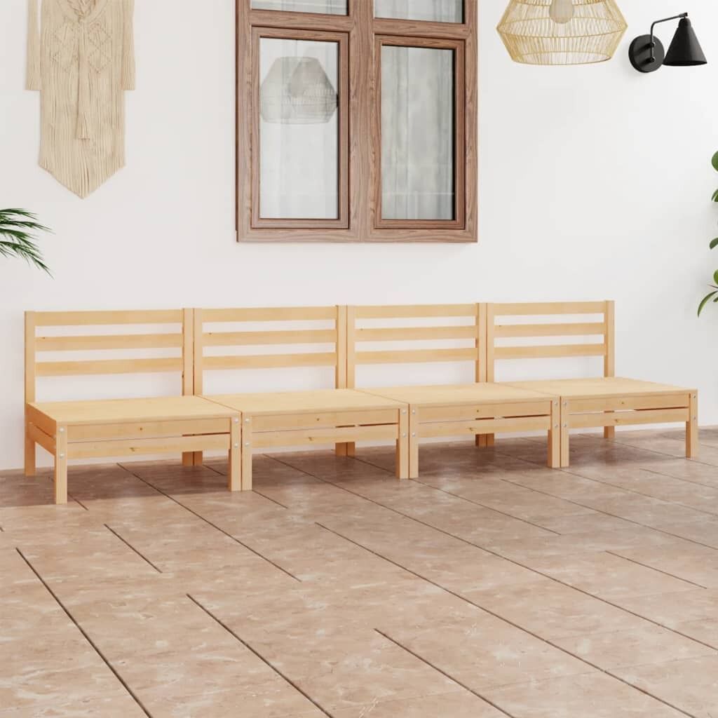 4 Piece Garden Lounge Set Solid Wood Pine 4 Piece Garden Lounge Set Solid Wood Pine