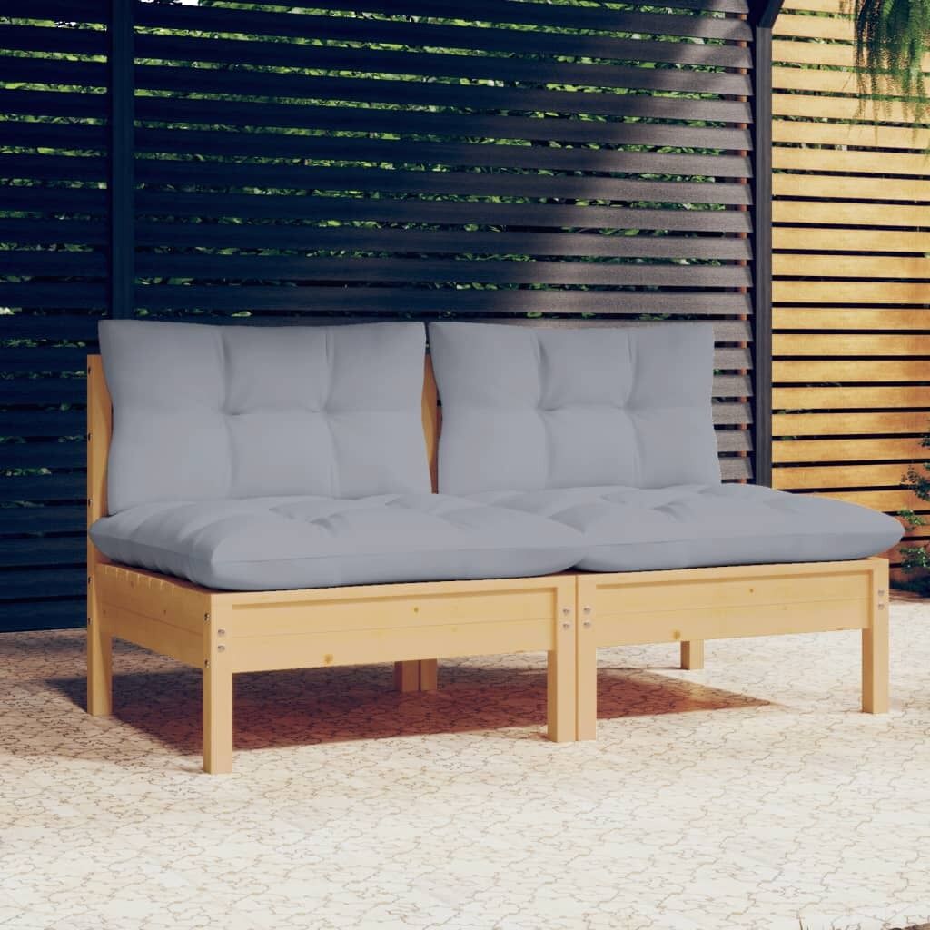 2-Seater Garden Sofa with Cushions Solid Wood Pine 2-Seater Garden Sofa with Cushions Solid Wood Pine