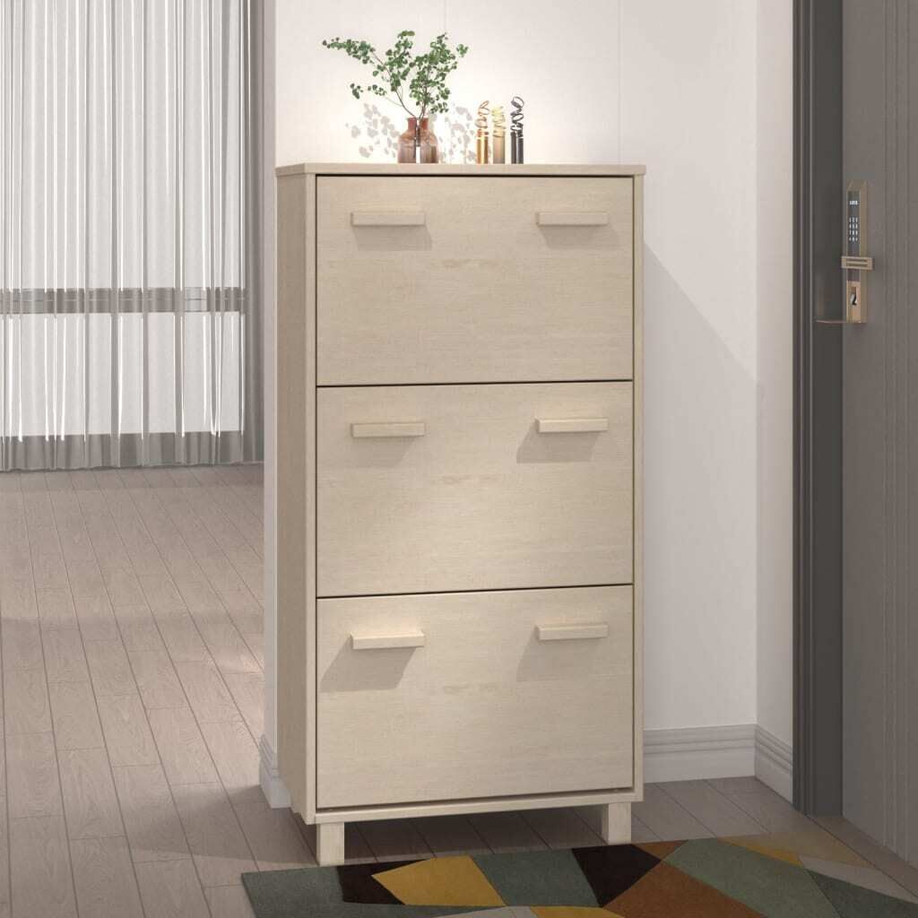 Shoe Cabinet 59.5x35x117 cm Solid Wood Pine Shoe Cabinet 59.5x35x117 cm Solid Wood Pine