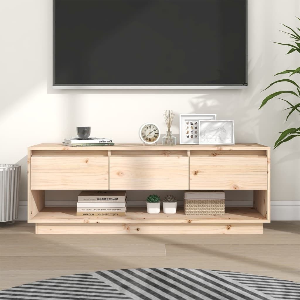 Glenroy TV Cabinet 110.5x34x40 cm Solid Wood Pine Glenroy TV Cabinet 110.5x34x40 cm Solid Wood Pine