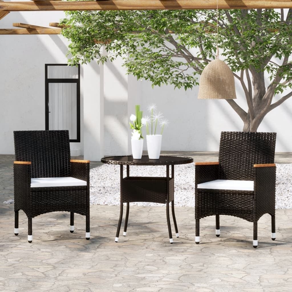 3 Piece Garden Dining Set Poly Rattan 3 Piece Garden Dining Set Poly Rattan