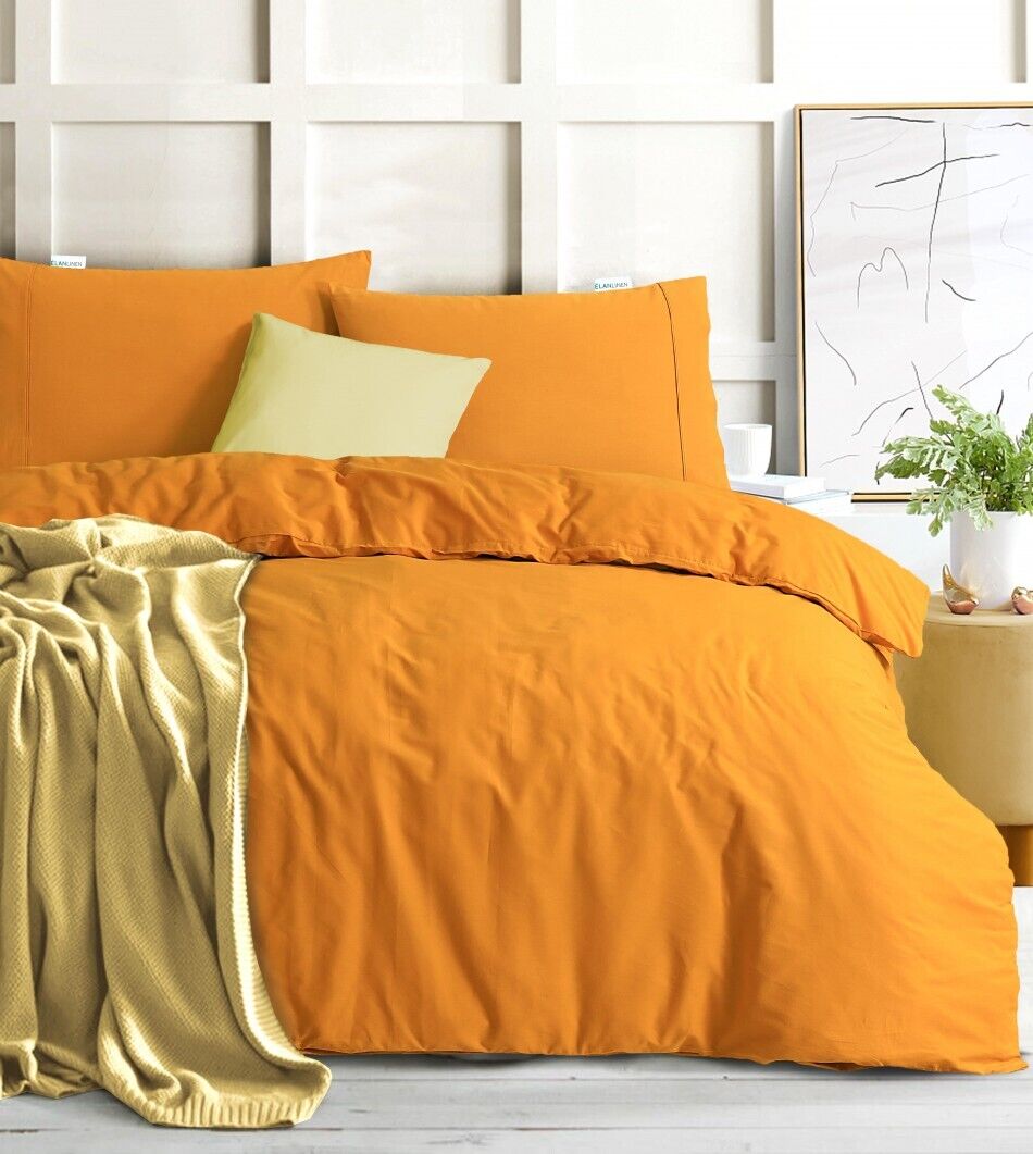 Elan Linen 100% Egyptian Cotton Vintage Washed 500TC Double Quilt Cover Set Elan Linen 100% Egyptian Cotton Vintage Washed 500TC Double Quilt Cover Set