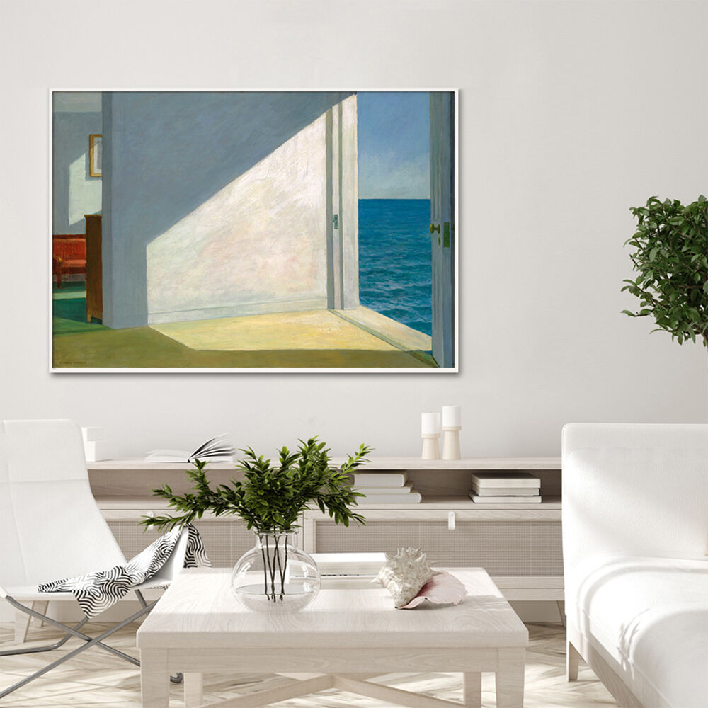 Room By The Sea By Edward Hopper White Frame Canvas Wall Art Room By The Sea By Edward Hopper White Frame Canvas Wall Art