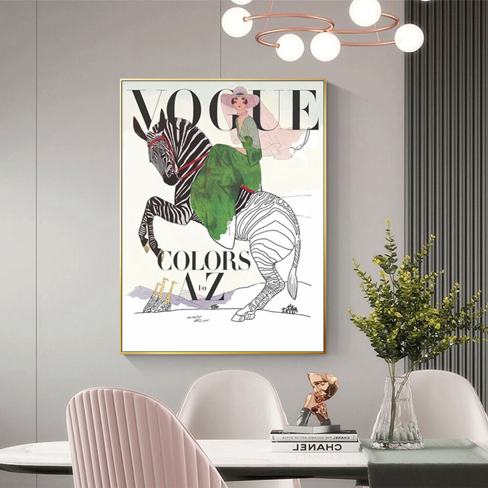 Vogue Lady Gold Frame Canvas Wall Art Vogue Lady Gold Frame Canvas Wall Art