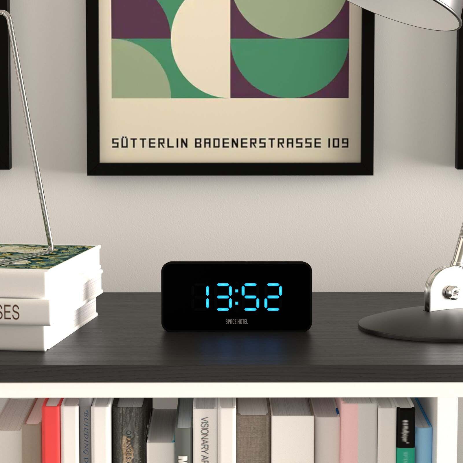 Newgate Space Hotel Hypertron Alarm Clock Black Case - Black Lens Newgate Space Hotel Hypertron Alarm Clock Black Case - Black Lens