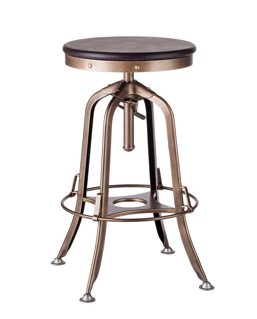 Industrial Wooden Height Adjustable Swivel Bar Stool Industrial Wooden Height Adjustable Swivel Bar Stool
