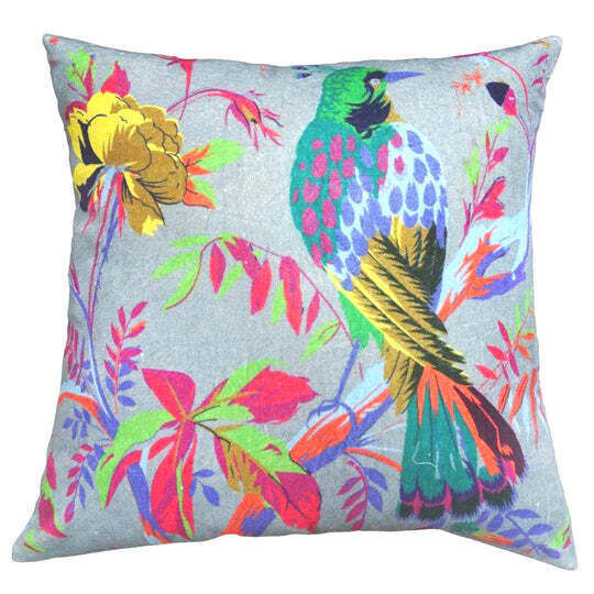 cotton velvet bird design cushion cover 45x45 cm cotton velvet bird design cushion cover 45x45 cm