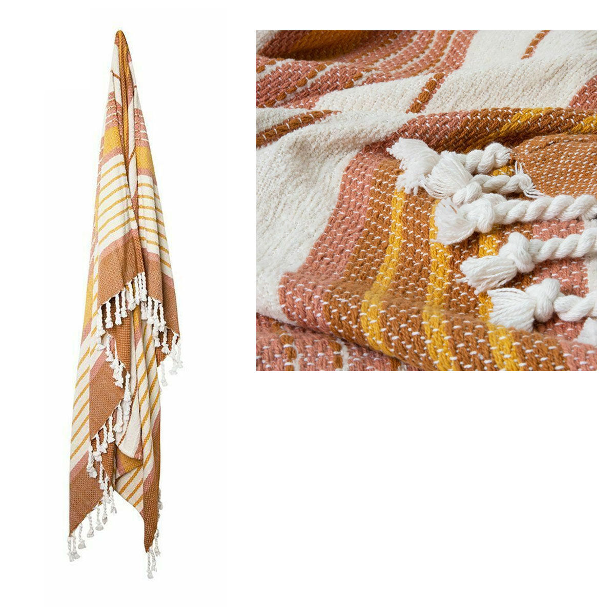 J.Elliot Home Zella Cotton Throw Rug Multi J.Elliot Home Zella Cotton Throw Rug Multi