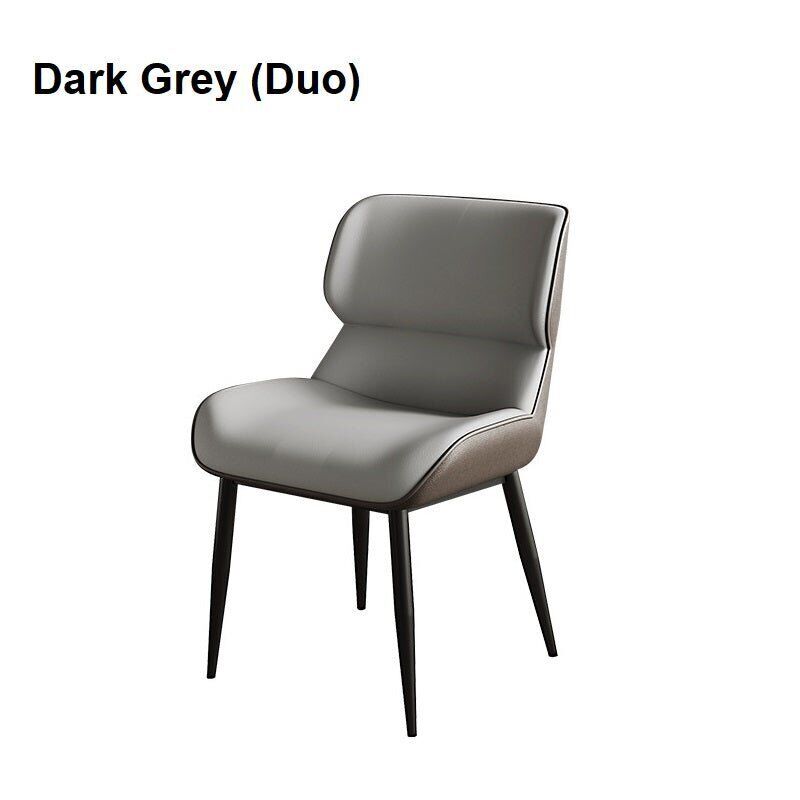 Italian Minimal List Dining Chairs PU Retro Chair Cafe Kitchen Modern Metal Legs x2 Italian Minimal List Dining Chairs PU Retro Chair Cafe Kitchen Modern Metal Legs x2