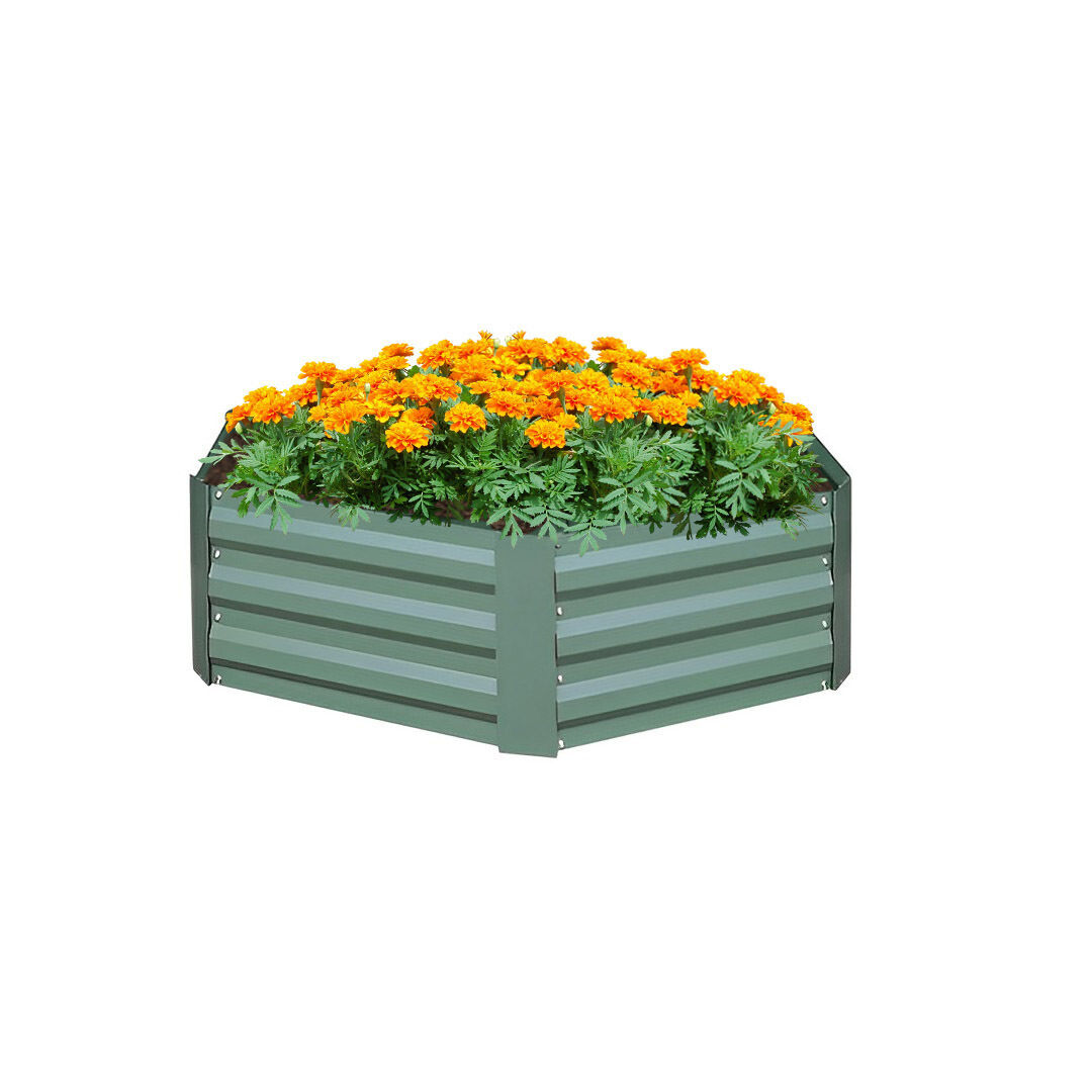 60cm Hexagon Shape Galvanised Raised Garden Bed Vegetable Herb Flower Outdoor Planter Box 60cm Hexagon Shape Galvanised Raised Garden Bed Vegetable Herb Flower Outdoor Planter Box