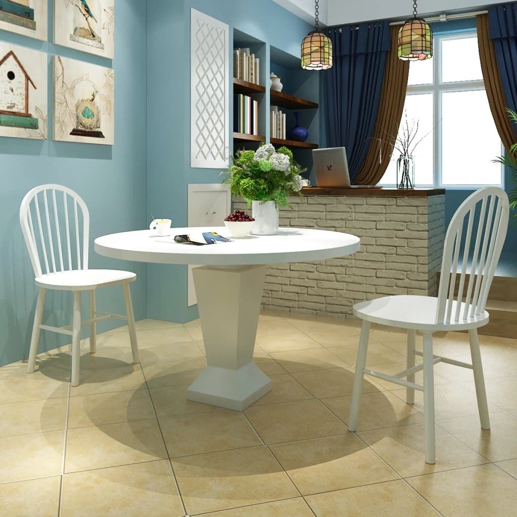 Dining Chairs White Solid Rubber Wood Dining Chairs White Solid Rubber Wood