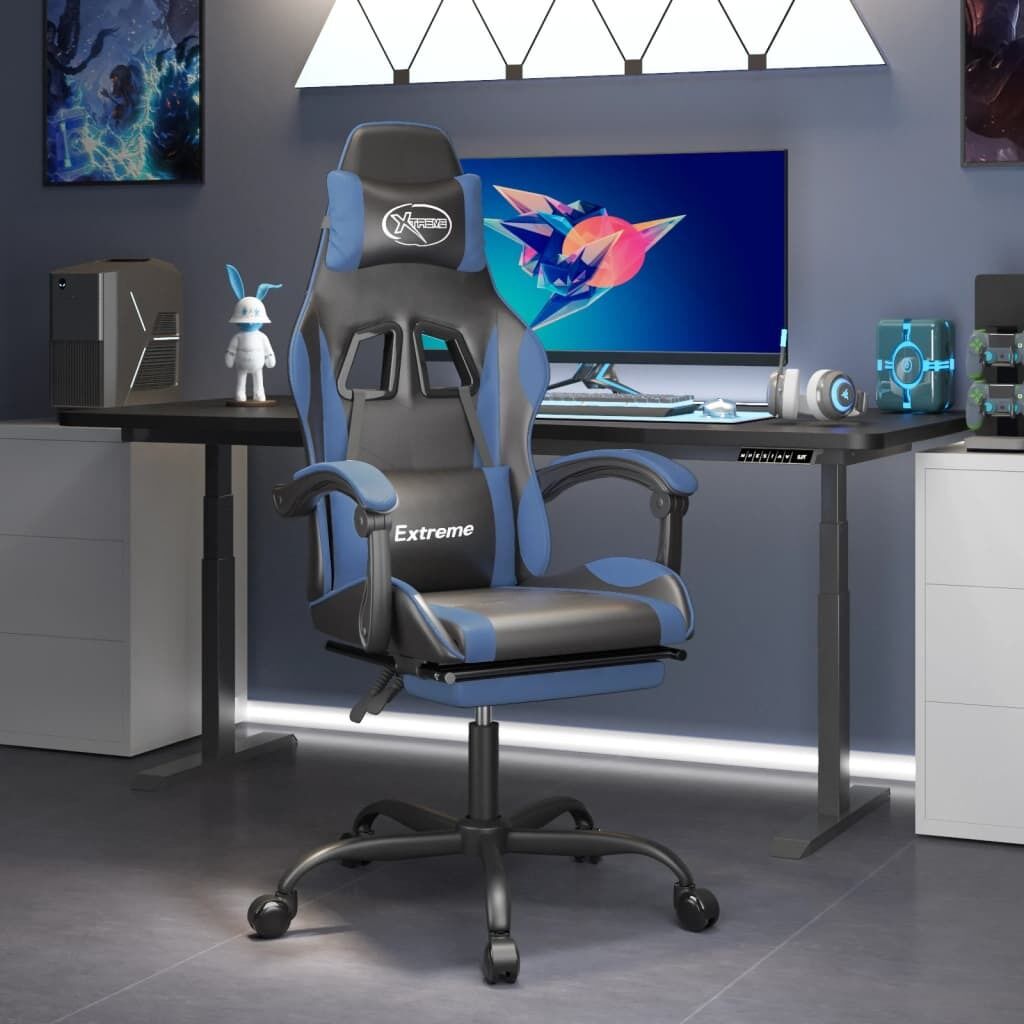 Gaming Chair with Footrest and Faux Leather Gaming Chair with Footrest and Faux Leather