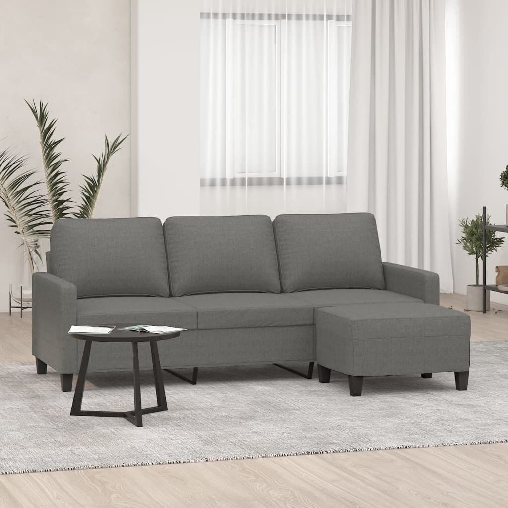 Saginaw 3-Seater sofa with footstool Fabric Saginaw 3-Seater sofa with footstool Fabric