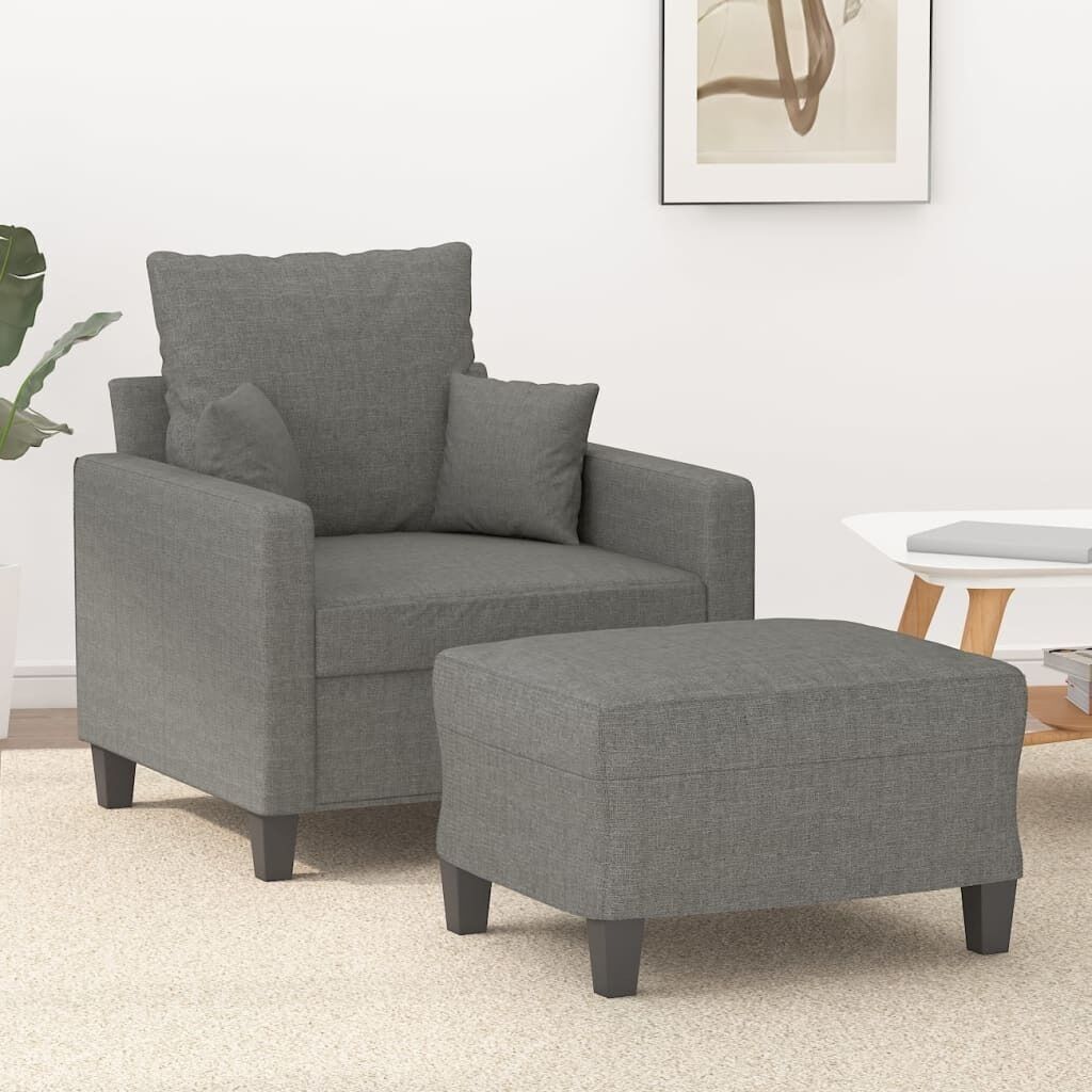 Evington Sofa Chair with Footstool Fabric Evington Sofa Chair with Footstool Fabric