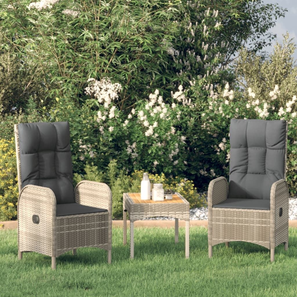 3 Piece Garden Lounge Set with Cushions Poly Rattan 3 Piece Garden Lounge Set with Cushions Poly Rattan