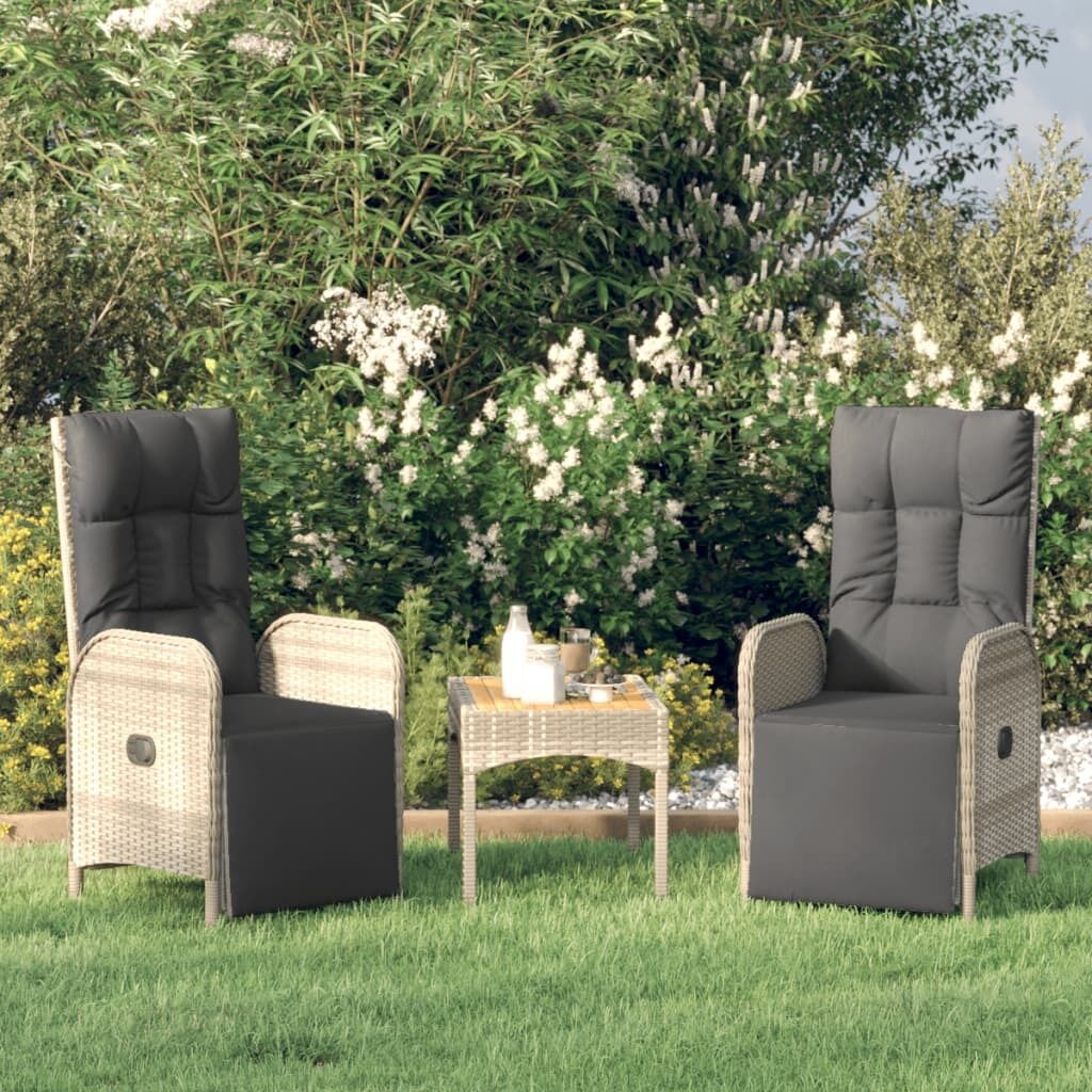 3 Piece Garden Lounge Set with Cushions Poly Rattan 3 Piece Garden Lounge Set with Cushions Poly Rattan