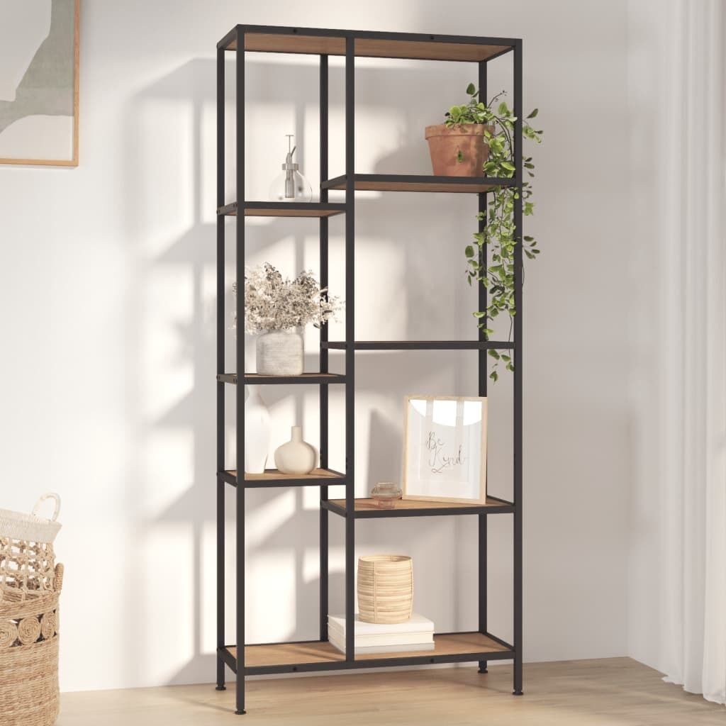 Book Shelf 80x30x180 cm Steel and Engineered Wood Book Shelf 80x30x180 cm Steel and Engineered Wood