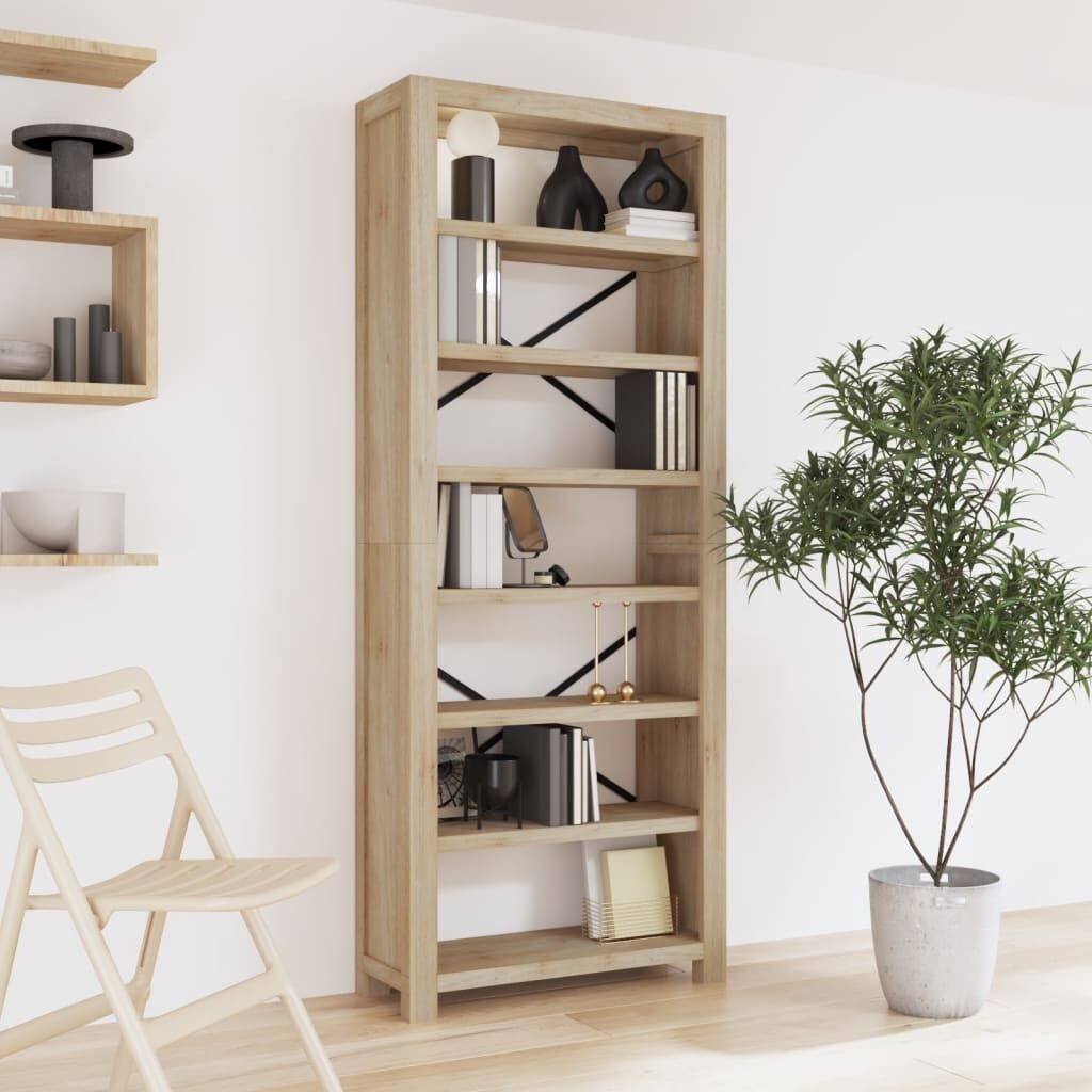 7-Tier Bookcase Solid Wood Acacia 7-Tier Bookcase Solid Wood Acacia