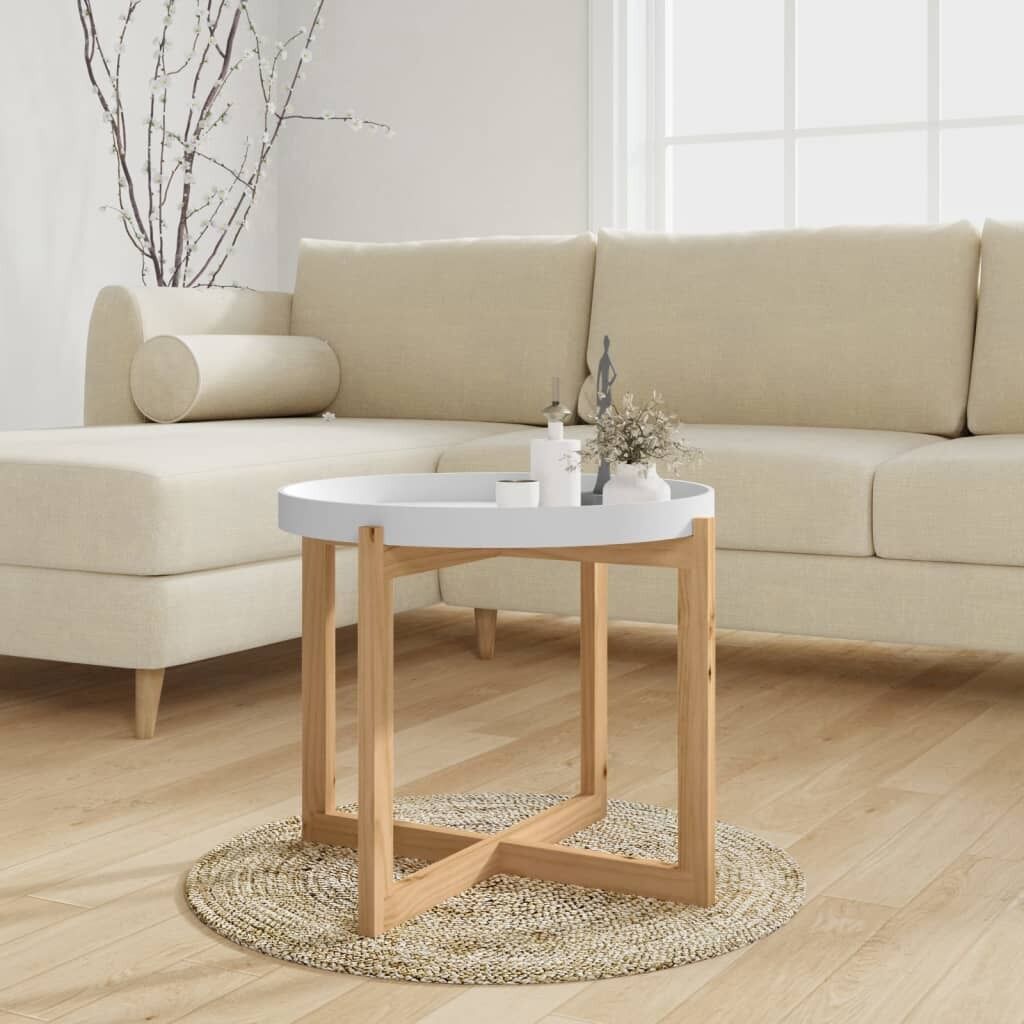 Coffee Table 53x53x43.5cm Engineered Wood&Solid Wood Pine Coffee Table 53x53x43.5cm Engineered Wood&Solid Wood Pine