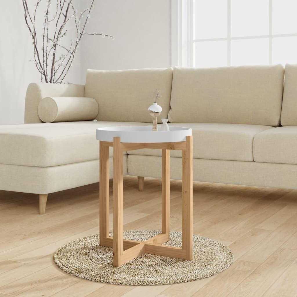 Coffee Table 41x41x48.5cm Engineered Wood&Solid Wood Pine Coffee Table 41x41x48.5cm Engineered Wood&Solid Wood Pine