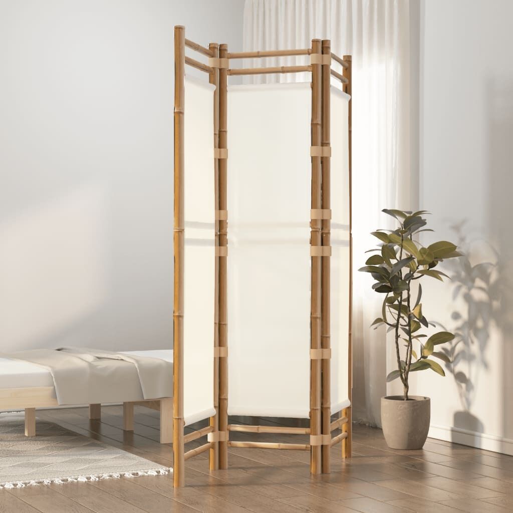 Cumbernauld Folding Room Divider Bamboo and Canvas Cumbernauld Folding Room Divider Bamboo and Canvas