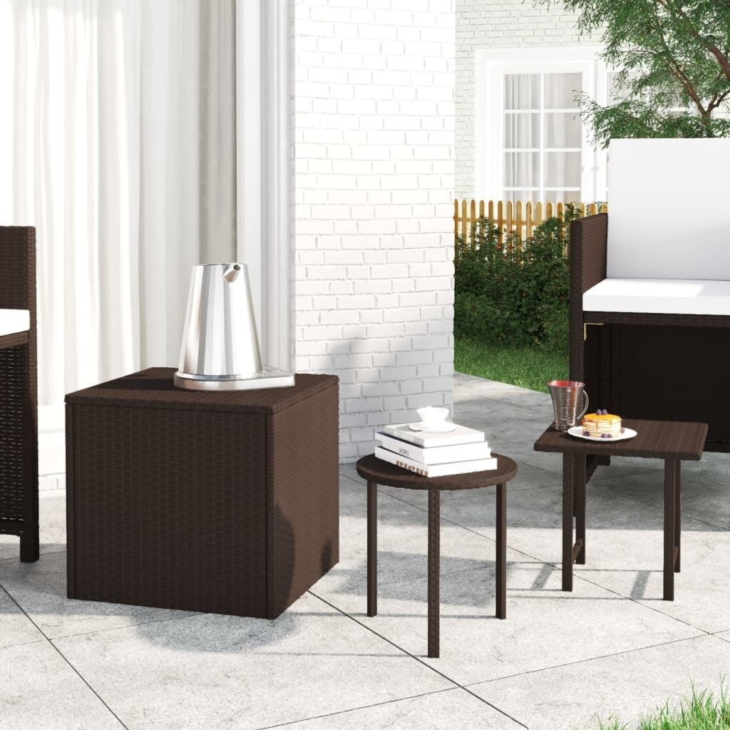 Side Tables 3 pcs Poly Rattan Side Tables 3 pcs Poly Rattan