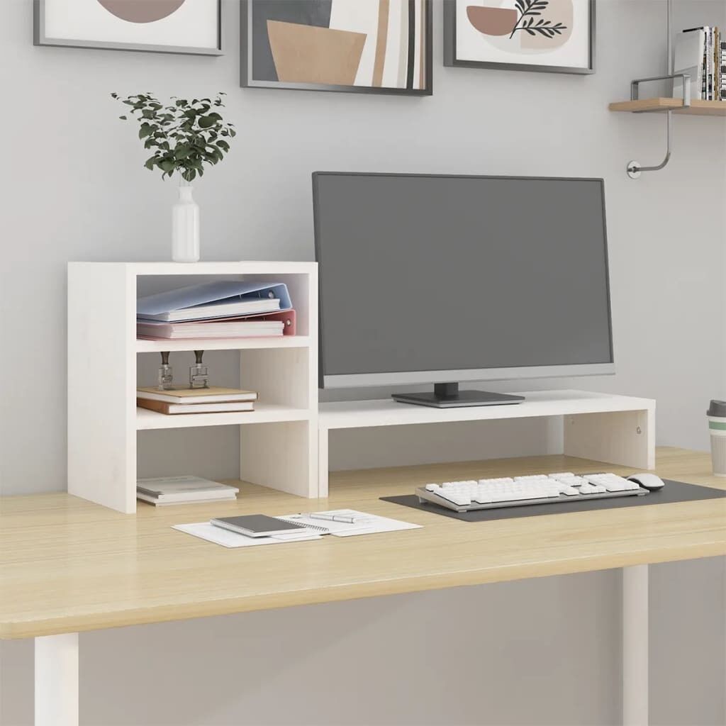 Monitor Stand 81x20x30 cm Solid Pine Wood Monitor Stand 81x20x30 cm Solid Pine Wood
