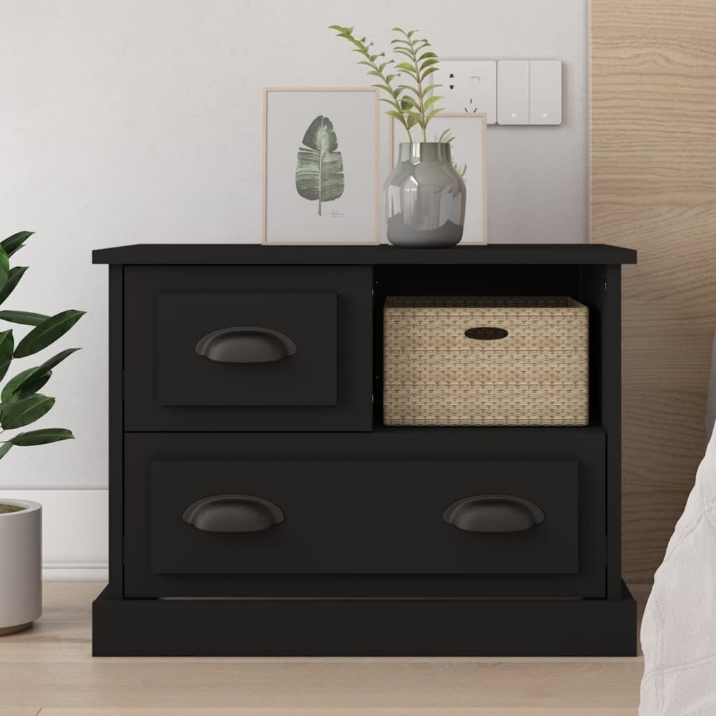 Bedside Cabinet Black 60x39x45 cm Bedside Cabinet Black 60x39x45 cm