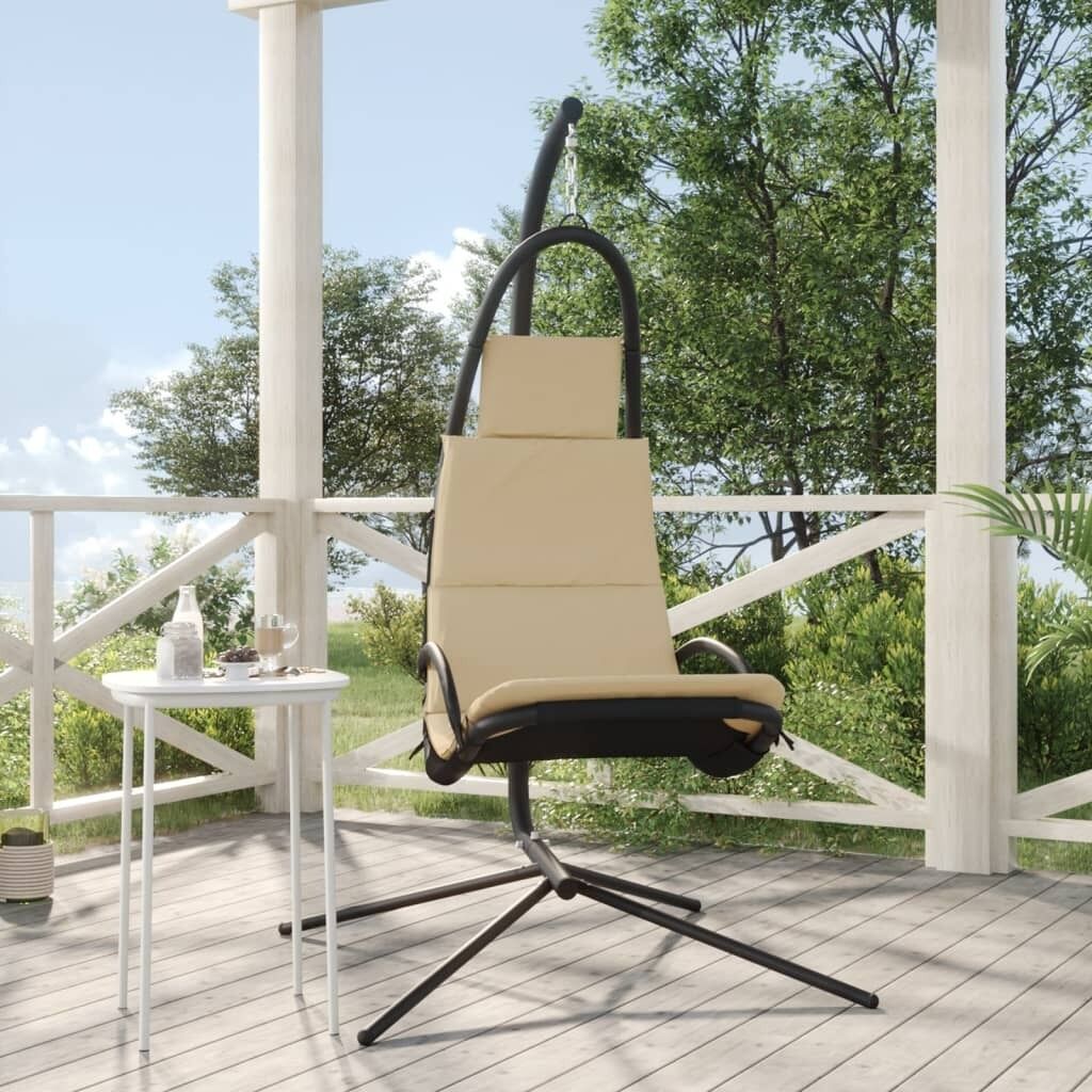 Garden Swing Chair with Cushion Oxford Fabric and Steel Garden Swing Chair with Cushion Oxford Fabric and Steel