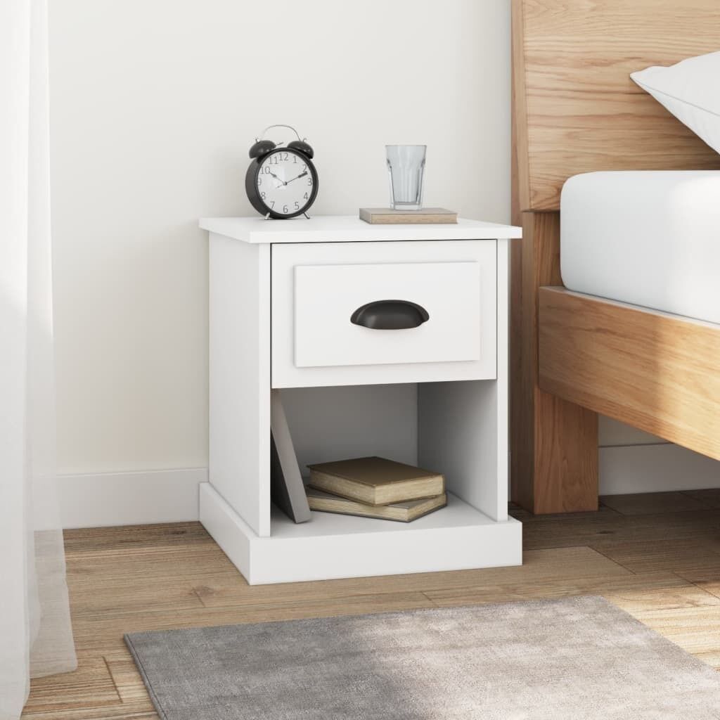 Bedside Cabinet White 39x39x47.5 cm Engineered Wood Bedside Cabinet White 39x39x47.5 cm Engineered Wood