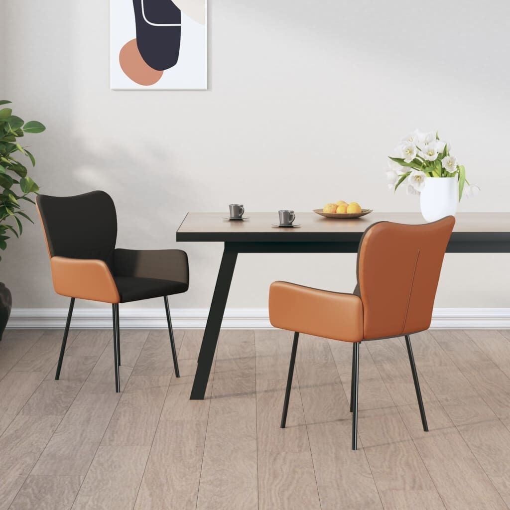Dining Chairs 2 pcs Fabric and Faux Leather Dining Chairs 2 pcs Fabric and Faux Leather