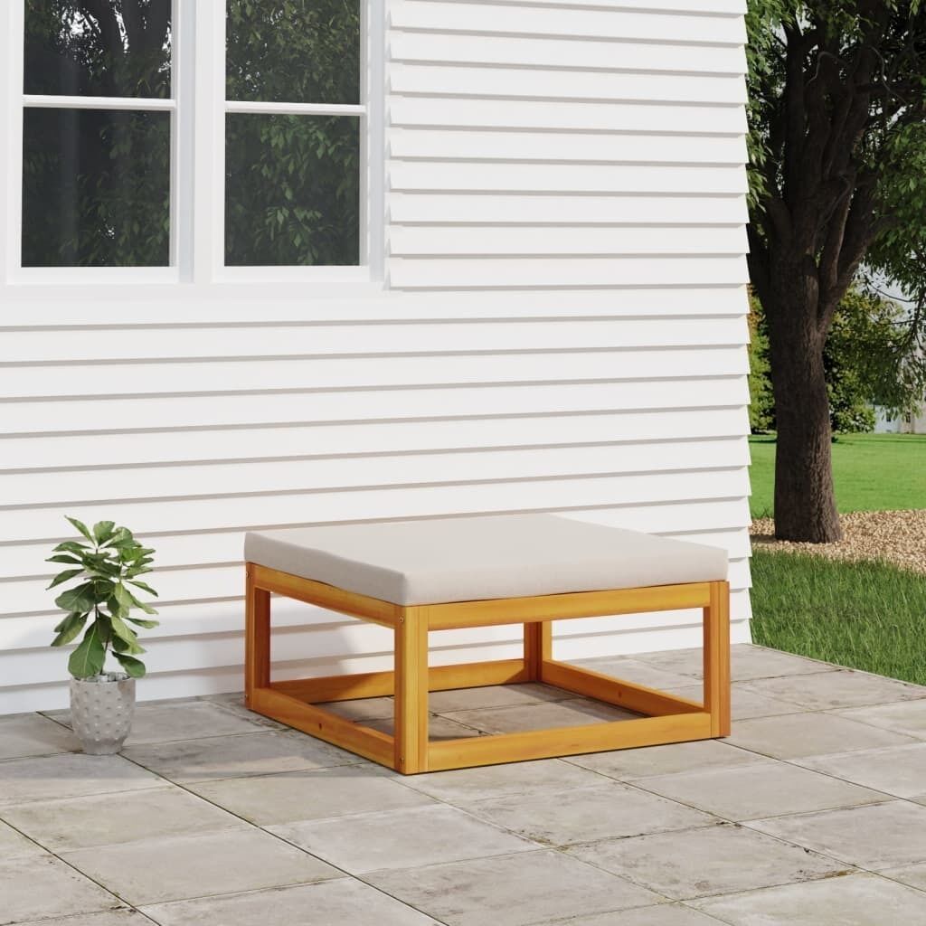 Garden Footrest with Cushion Solid Wood Acacia Garden Footrest with Cushion Solid Wood Acacia
