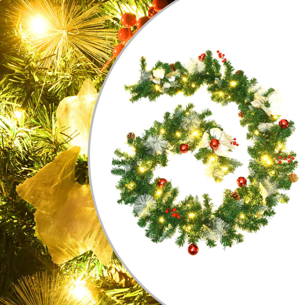 Christmas Garland with LED 2.7 m PVC Christmas Garland with LED 2.7 m PVC