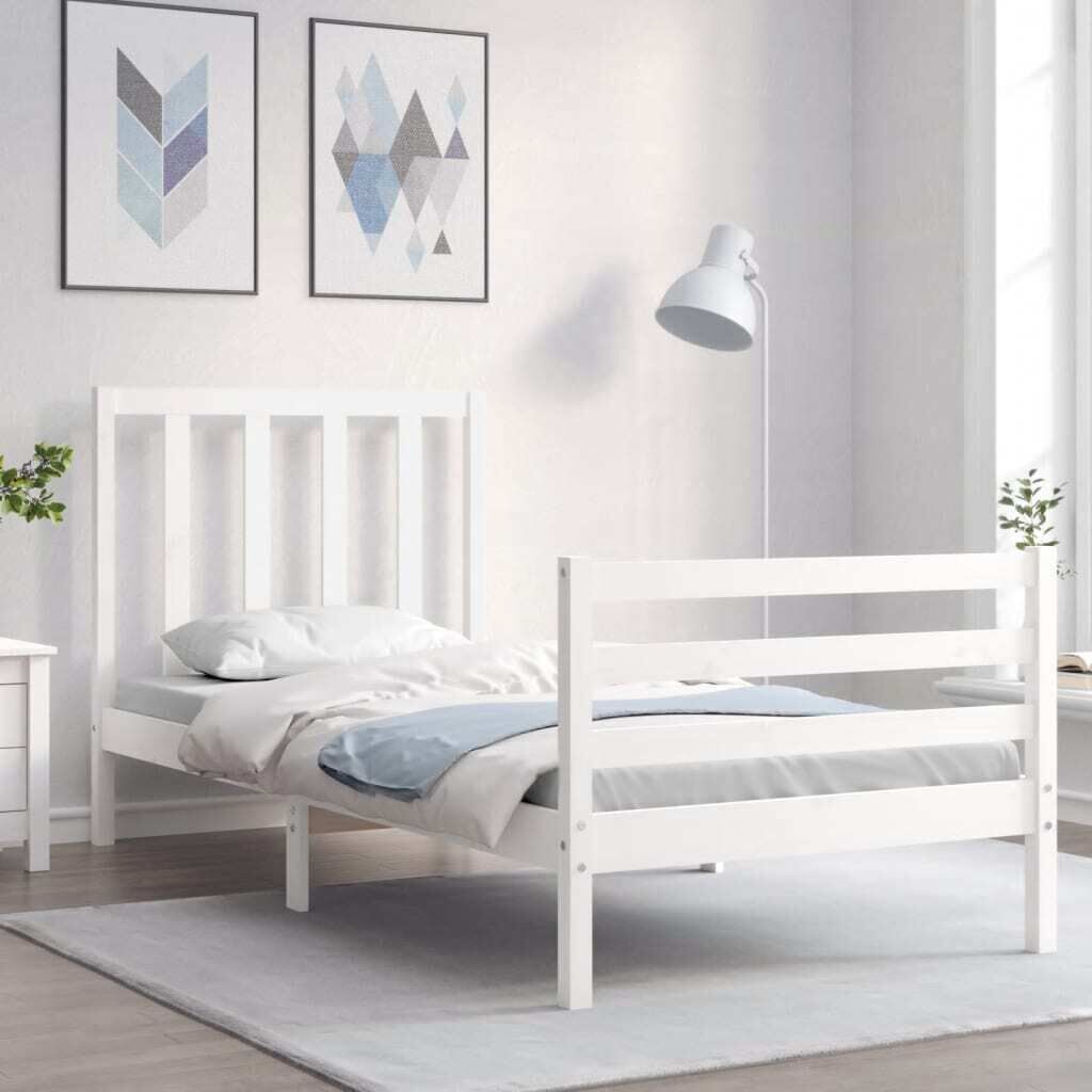 Bed Frame with Headboard Solid Wood Bed Frame with Headboard Solid Wood