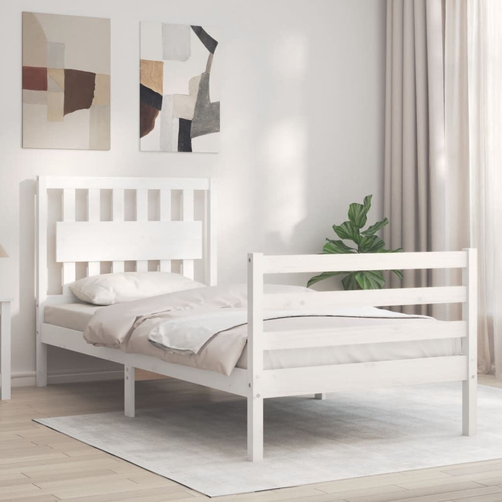 Bed Frame with Headboard Solid Wood Bed Frame with Headboard Solid Wood