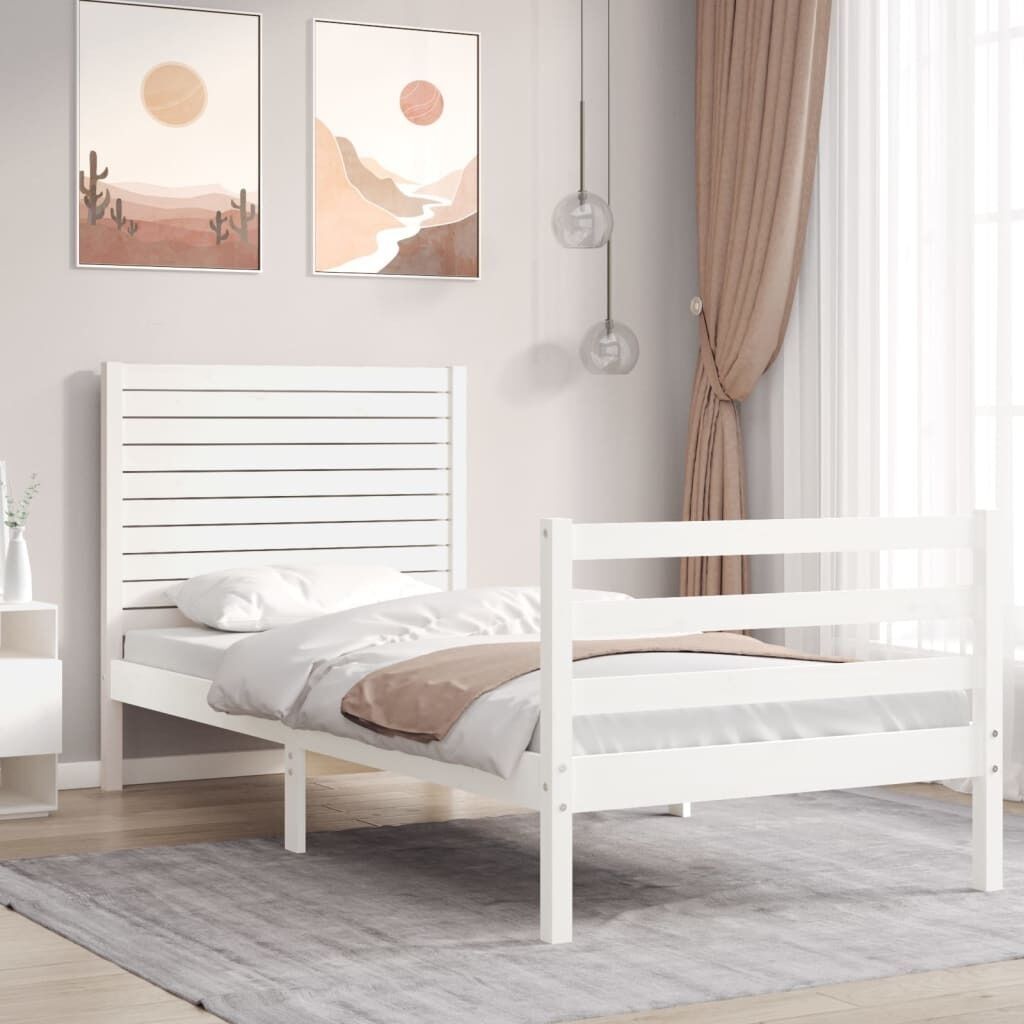 Bed Frame with Headboard Solid Wood Bed Frame with Headboard Solid Wood