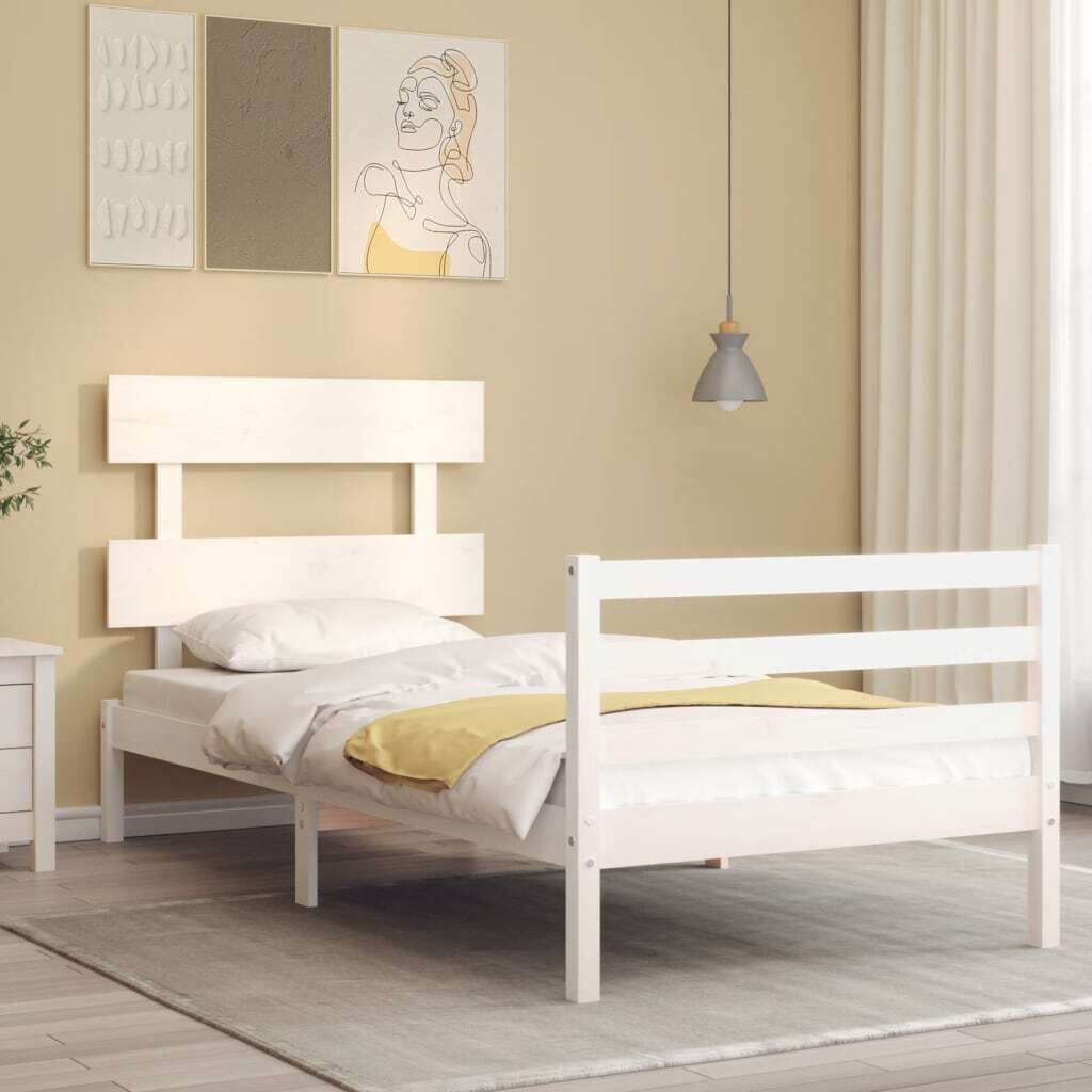 Bed Frame with Headboard Solid Wood Bed Frame with Headboard Solid Wood